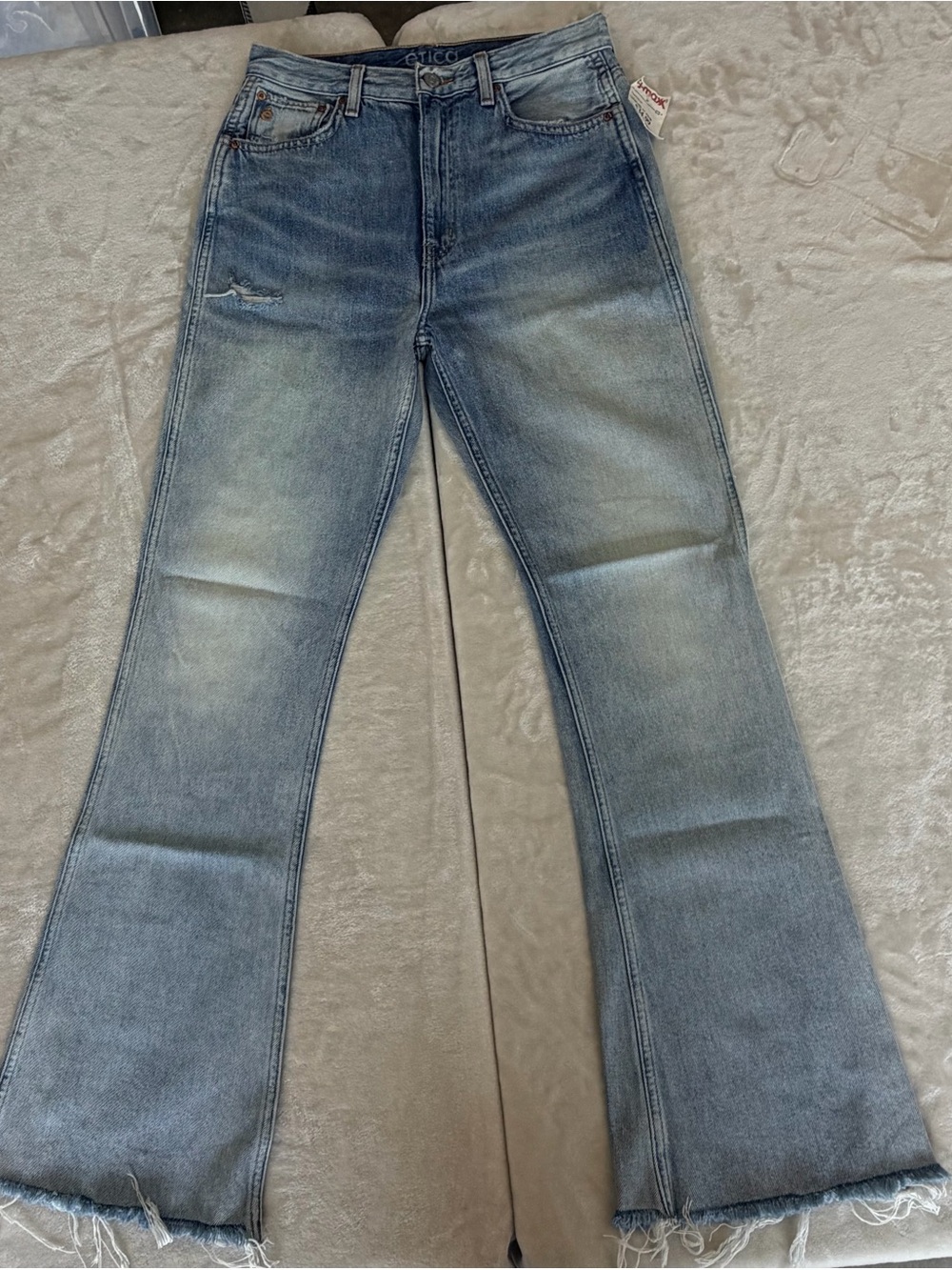 Etica Light Blue Flare Jeans